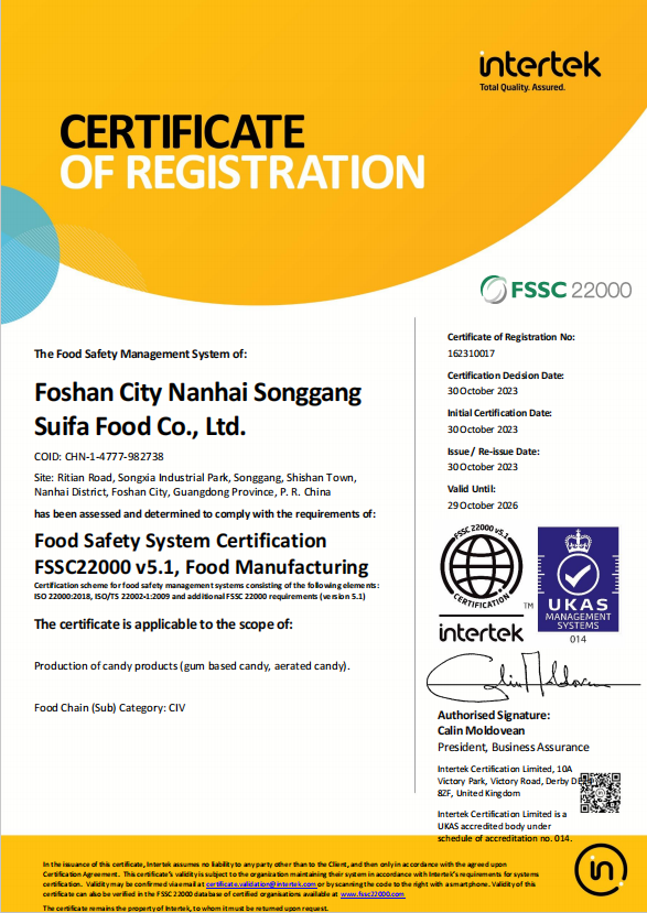 FSSC Certificate